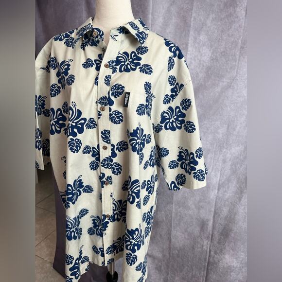 Kai-Veikau Men’s Tropical Palm Hawaiian Button Down Short Sleeve Shirt XXL - Picture 3 of 7